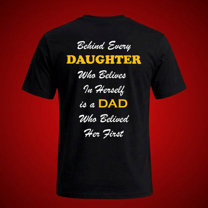 Stylish Father Daughter Love Quote Tee Both Side Printed
