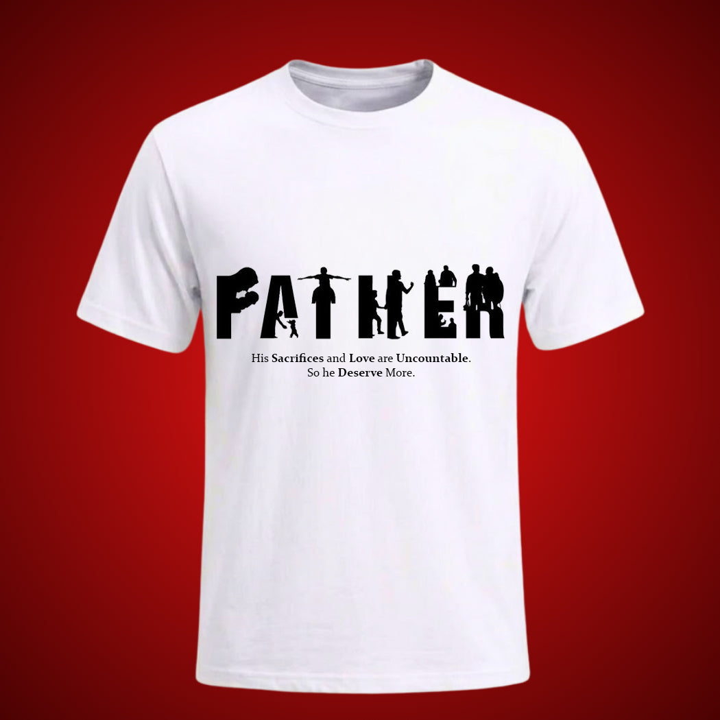 Father's Love & Sacrifice Printed T-Shirt